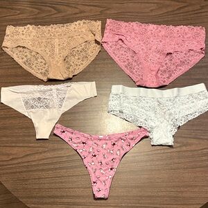 Victoria’s Secret Large Bundle of 5 Underwear Panties